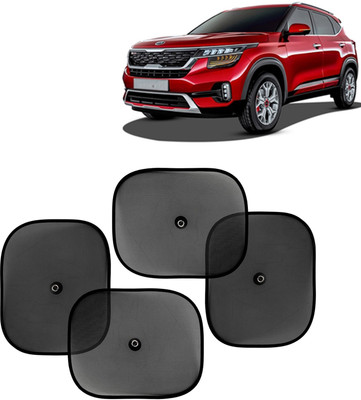 Kingsway Side Window, Rear Window, Windshield Sun Shade For Kia Seltos(Black)