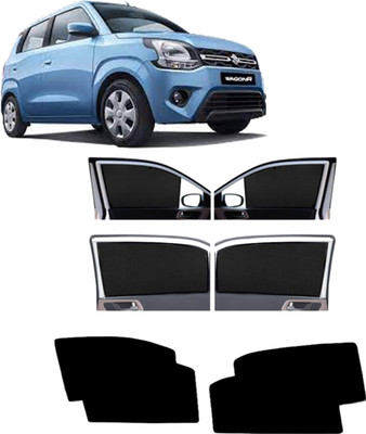 DreamRow Side Window Sun Shade For Maruti Suzuki WagonR(Black)