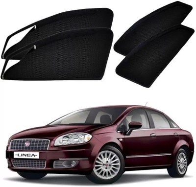 RAKRISH COLLECTION Rear Window, Side Window Sun Shade For Fiat Linea(Black)