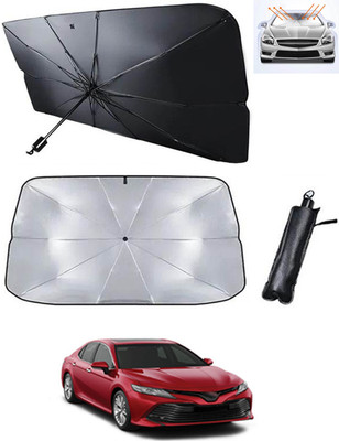 RKPSP Windshield Sun Shade For Toyota Camry(Black, Silver)