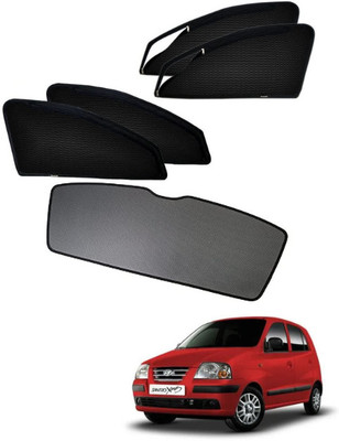 Top Vechile Rear Window, Side Window Sun Shade For Hyundai Santro Xing(Black)