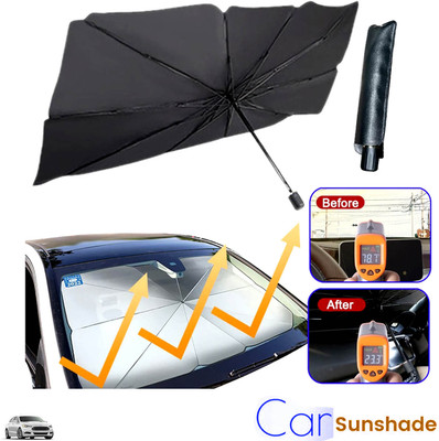 Rhtdm Windshield Sun Shade For Ford Fusion, Universal For Car(Black)