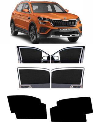 DreamRow Side Window Sun Shade For Skoda Kushaq(Black)