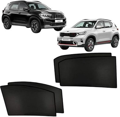 Hoodinter Side Window Sun Shade For Kia Sonet(Black)