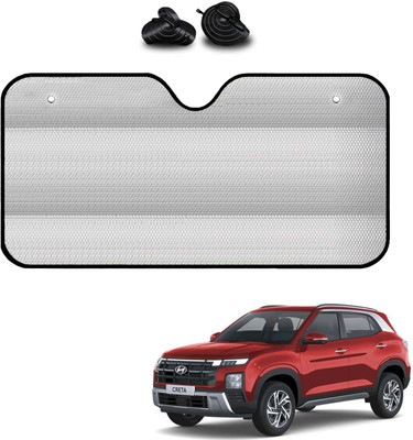COSMOGEAR Windshield, Dashboard, Rear Window Sun Shade For Hyundai Creta(Silver)