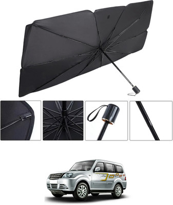 RKPSP Windshield Sun Shade For Tata Grand Dicor(Black, Silver)