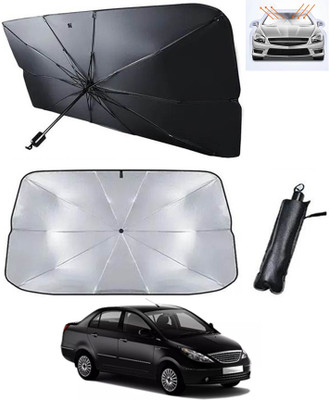 MATIES Windshield Sun Shade For Tata Manza(Silver)