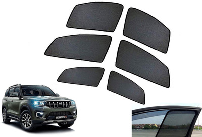 AUTO PEARL Side Window Sun Shade For Mahindra Scorpio(Black)