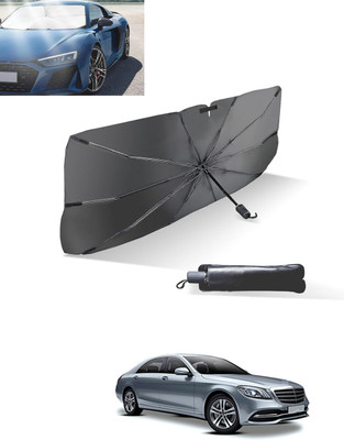 MATIES Windshield Sun Shade For Mercedes Benz Universal For Car(Black)