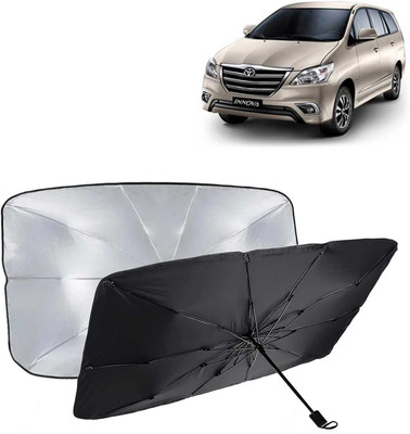 Kingsway Dashboard, Windshield Sun Shade For Toyota Innova(Black, Silver)