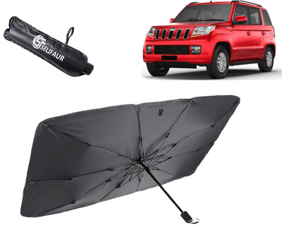 Selifaur Dashboard, Rear Window, Sun Roof, Windshield Sun Shade For Mahindra TUV-300(Black)
