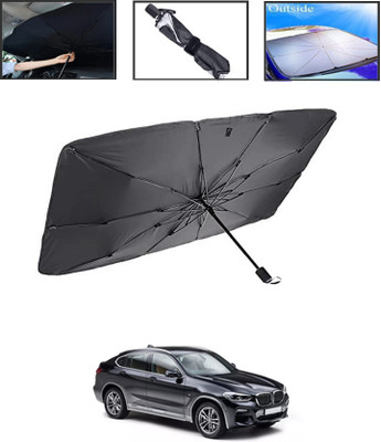 MSNP Windshield Sun Shade For BMW X4(Black, Silver)