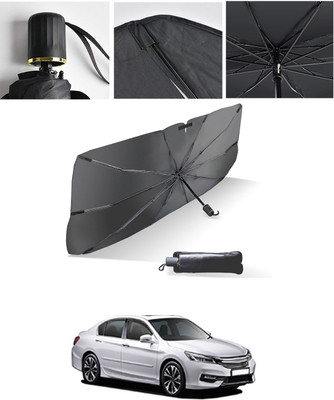 AYW Windshield Sun Shade For Honda Accord(Black, Silver)