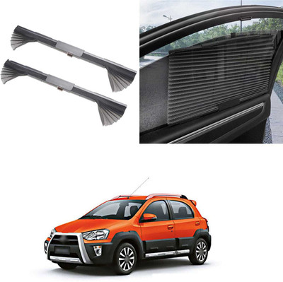 PRTEK Side Window Sun Shade For Toyota Etios Cross(Grey)