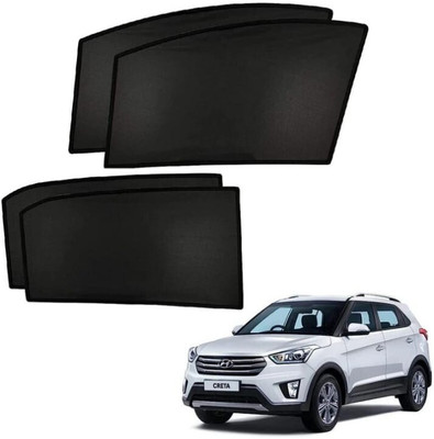Nidhi Autotech Side Window, Rear Window Sun Shade For Hyundai Creta(Black)