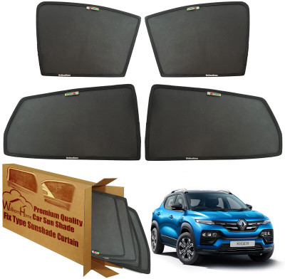 WolkomHome Side Window Sun Shade For Renault Kiger(Black)