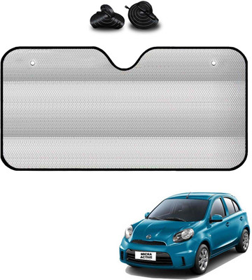 COSMOGEAR Windshield, Dashboard, Rear Window Sun Shade For Nissan Micra Active(Silver)