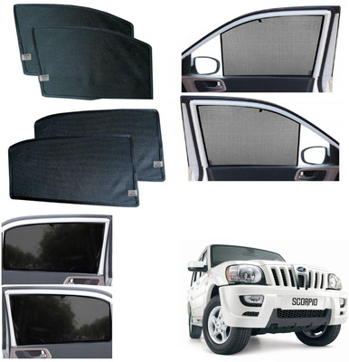 WolkomHome Side Window Sun Shade For Mahindra Scorpio(Black)
