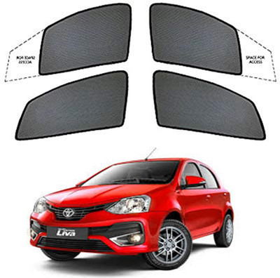 Magnetic Rear Window Sun Shade For Toyota Etios Liva(Black)