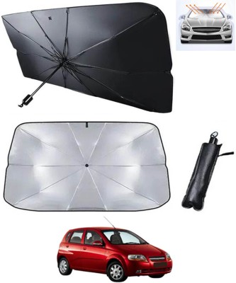 MATIES Windshield Sun Shade For Chevrolet Aveo U-VA(Silver)