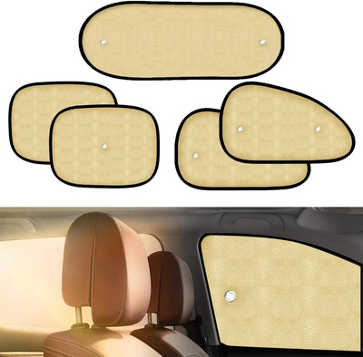 ALLEXTREME Dashboard, Rear Window, Side Window Sun Shade For Universal For Car Universal For Car(Beige)