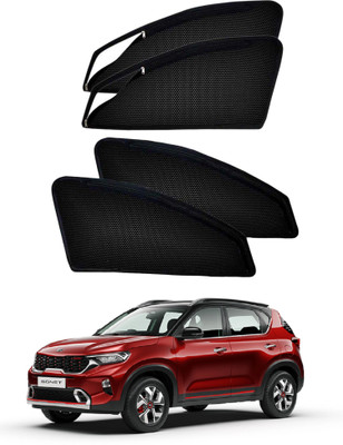 PEEPS STORE Side Window Sun Shade For Kia Sonet(Black)