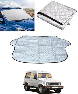 RKPSP Windshield Sun Shade For Maruti Suzuki Gypsy(Silver)