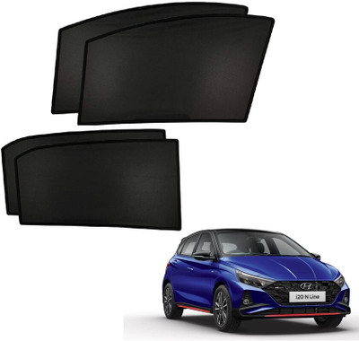 RAKRISH Side Window, Rear Window Sun Shade For Hyundai Elite i20(Black)