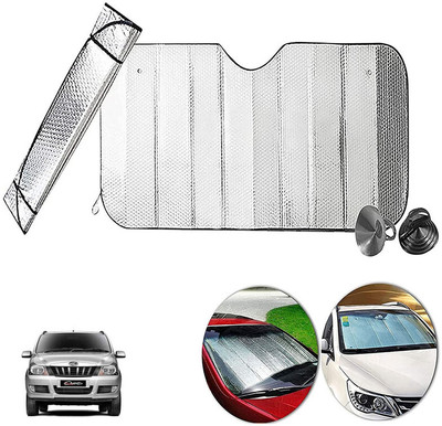 AUTO PEARL Dashboard, Windshield Sun Shade For Mahindra Quanto(Silver)