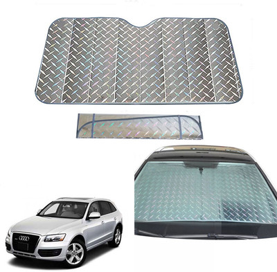 AUTO PEARL Dashboard, Windshield Sun Shade For Audi Q3(Grey)