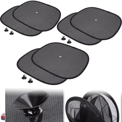 Pious Side Window Sun Shade For Renault Kwid, Universal For Car(Grey)