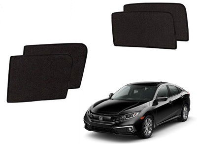 AUTO PEARL Side Window Sun Shade For Honda Civic(Black)