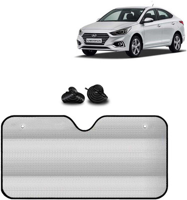 Kingsway Windshield, Dashboard, Rear Window Sun Shade For Hyundai Verna(Silver)