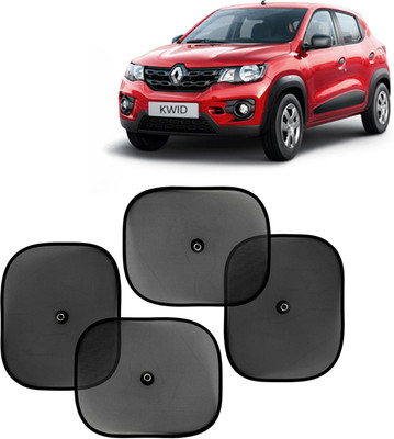 Kingsway Side Window, Rear Window, Windshield Sun Shade For Renault Kwid(Black)