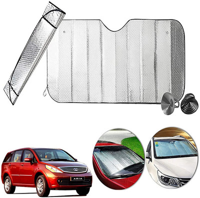 AUTO PEARL Dashboard, Windshield Sun Shade For Tata Aria(Silver)