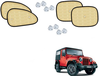 Automotive Prist Side Window Sun Shade For Mahindra Thar(Beige)