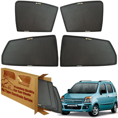 WolkomHome Side Window Sun Shade For Maruti Suzuki WagonR(Black)