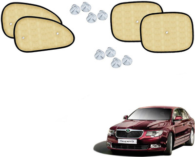 Automotive Prist Side Window Sun Shade For Skoda Superb(Beige)