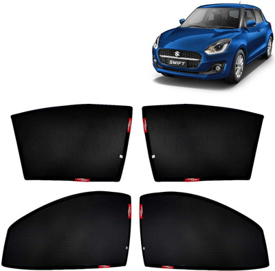 Kingsway Side Window, Rear Window Sun Shade For Maruti Suzuki Swift(Black)