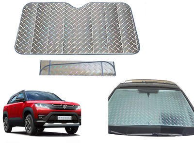 AUTO PEARL Dashboard, Windshield Sun Shade For Maruti Suzuki Brezza(Grey)