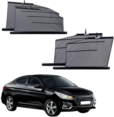 SS FOR YOUR SMART NEEDS Side Window Sun Shade For Hyundai Verna(Black)