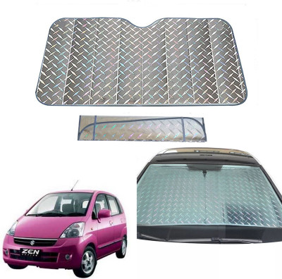 AUTO PEARL Dashboard, Windshield Sun Shade For Maruti Suzuki Zen Estilo(Grey)