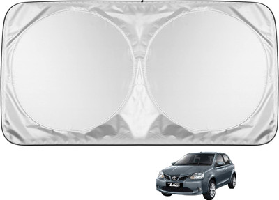 MOCKHE Windshield Sun Shade For Toyota Etios Liva(Silver)