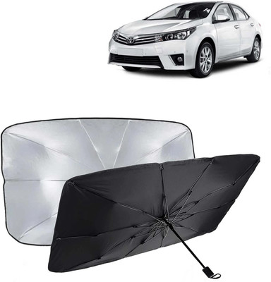 Kingsway Dashboard, Windshield Sun Shade For Toyota Corolla Altis(Black, Silver)