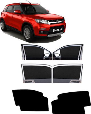 DreamRow Side Window Sun Shade For Maruti Suzuki Brezza(Black)