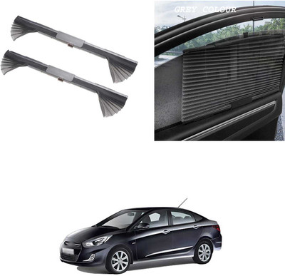 PRTEK Side Window Sun Shade For Hyundai Verna(Grey)