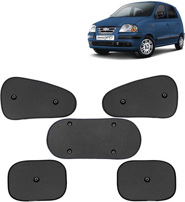 Kingsway Side Window, Rear Window, Windshield Sun Shade For Hyundai Santro Xing(Black)