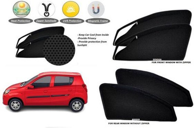 DENISIGA Rear Window, Side Window Sun Shade For Maruti Suzuki Alto 800(Black)