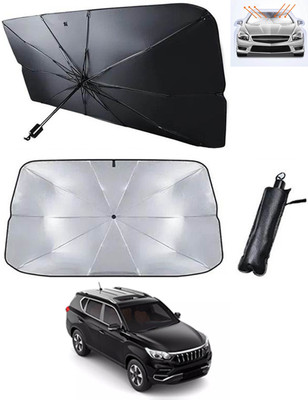 RKPSP Windshield Sun Shade For Mahindra Alturas G4(Black, Silver)