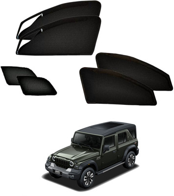 HARKRISH Side Window Sun Shade For Mahindra Thar(Black)